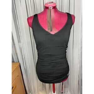 Speedo one piece swimsuit v neck  black